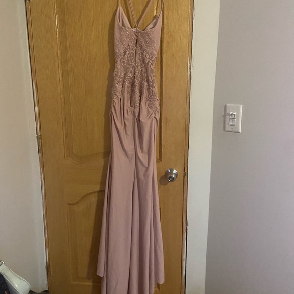 La Femme Prom Dress or Sweet 16 Dress in color mauve (more of like a dusty pink) - Picture 5 of 6